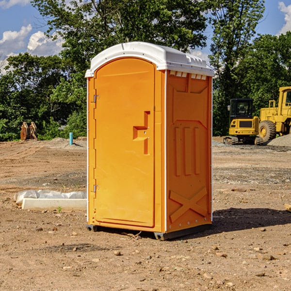 can i customize the exterior of the porta potties with my event logo or branding in Slagle